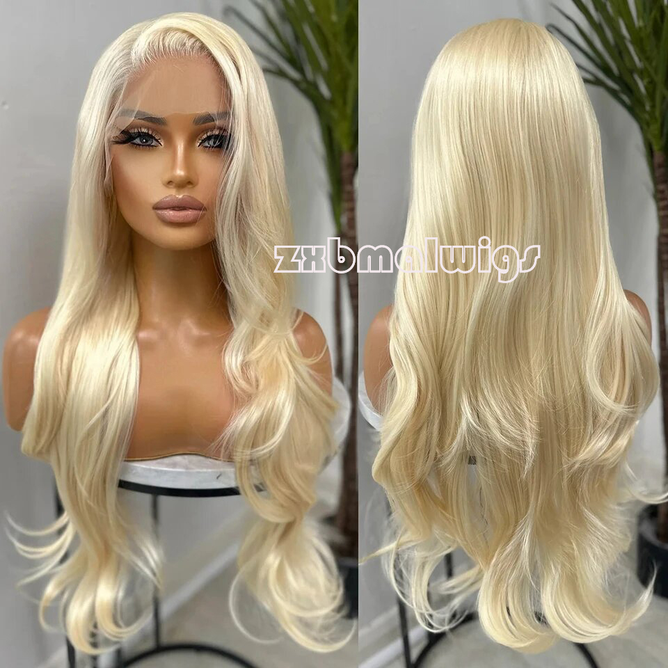 613 Blonde Body Wave Lace Front Wig - Синтетический парик из термостойкого волокна, цвет