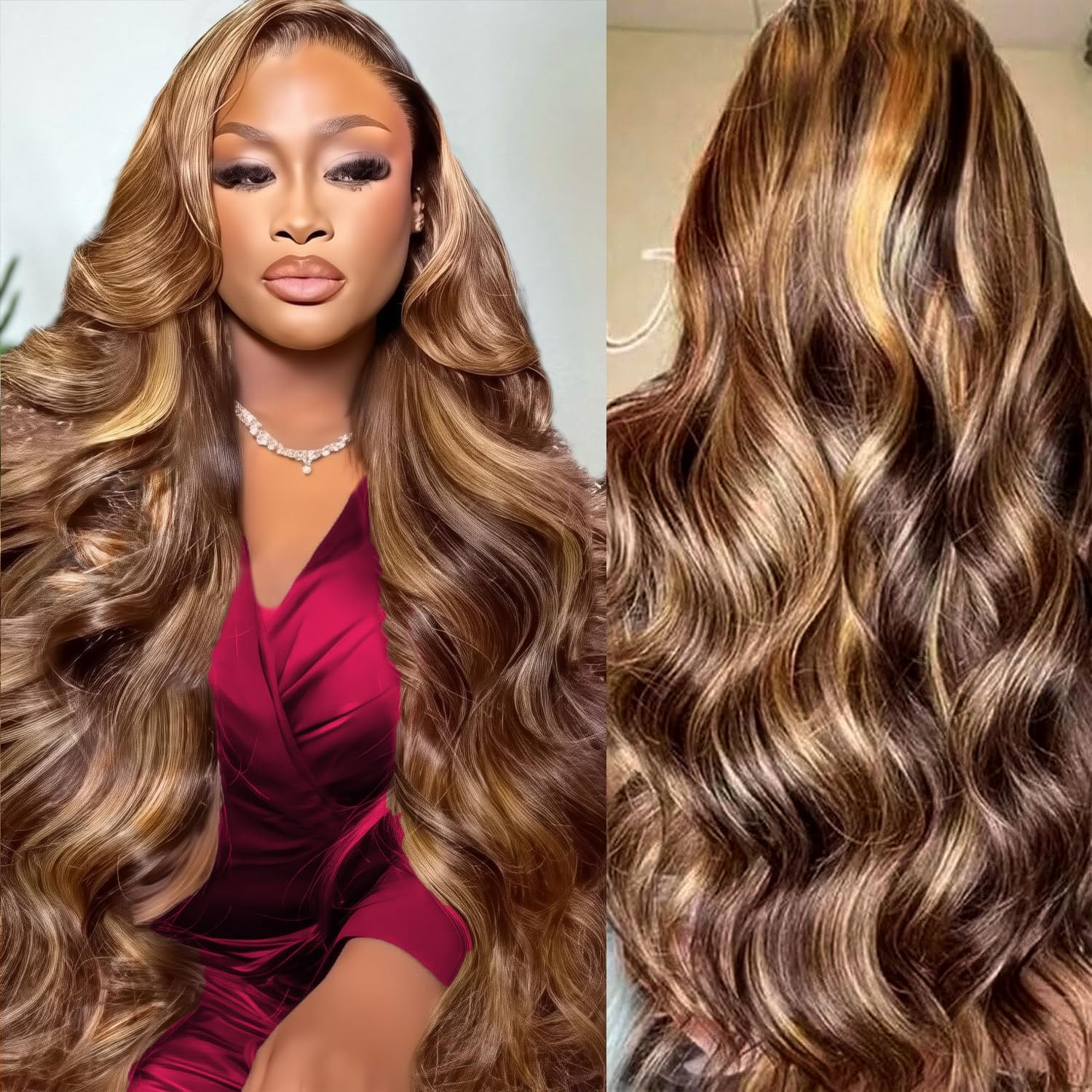 Lace Front Wigs - HD Highlight 46 дюймов, 13x4, парики