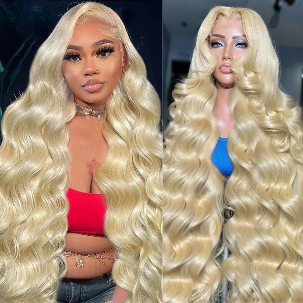 613 Blonde Body Wave Lace Front Wig - 26-30 дюймов, 613 светло-русые парики, волнистые,
