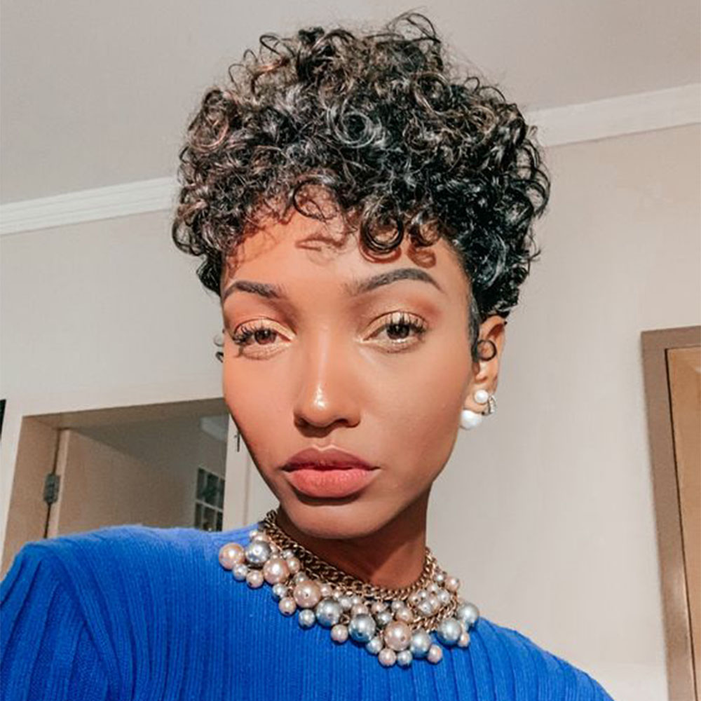 Short Pixie Cut Wig Human Hair Cheap - Короткий парик с стрижкой пикси, вьющиеся