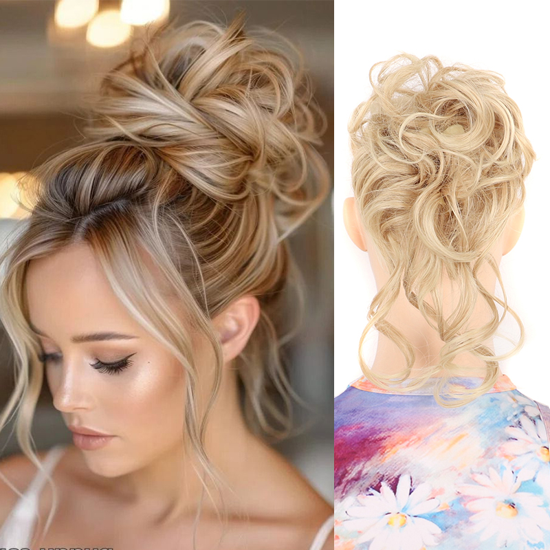 Claw Clip Messy Bun Hair Piece - Грязный пучок волос для женщин, шиньон