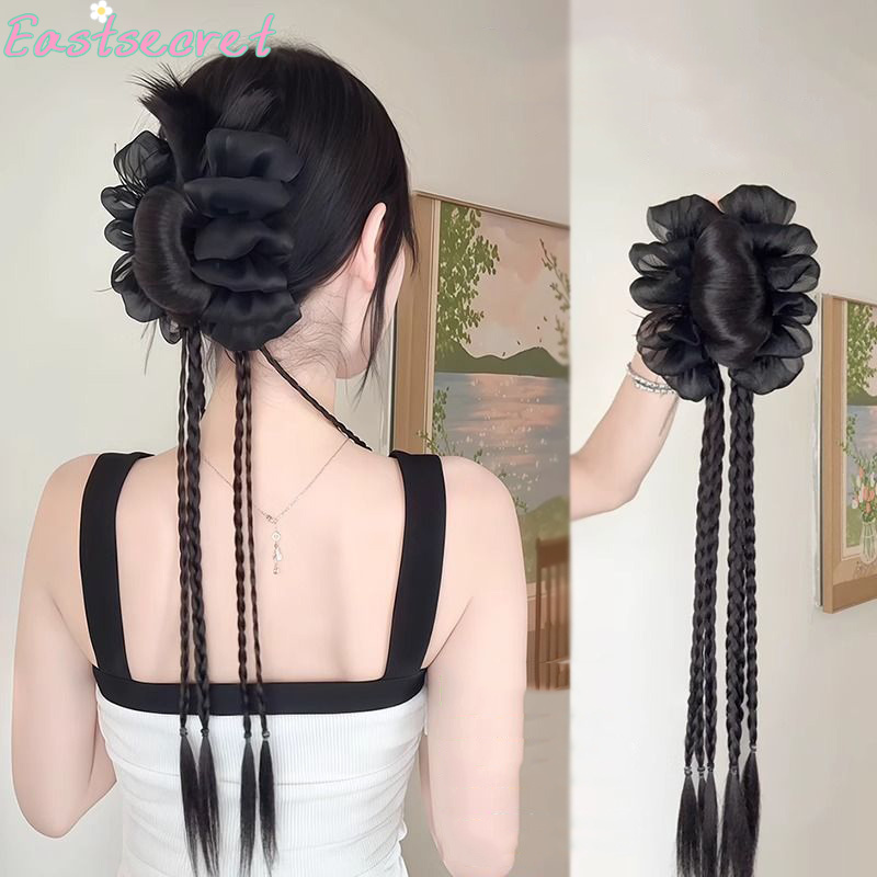 Claw Clip Messy Bun Hair Piece - Черный бант, заколка для волос в
