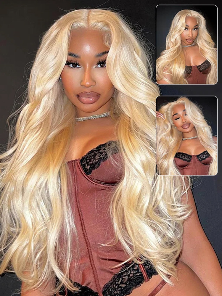 613 Blonde Body Wave Lace Front Wig - Парик из натуральных волос 613 медово-русого