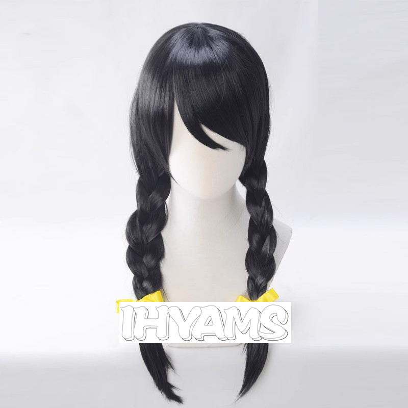 Synthetic Braided Wigs For Black Women - Парик Bakemonogatari Hanekawa Tsubasa, черные косы