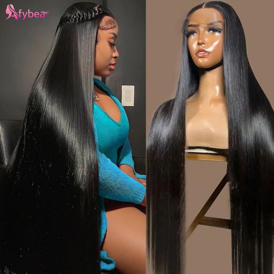 Hd Lace Frontal Wig Human Hair Pre Plucked - 40-дюймовые прямые парики из натуральных волос,