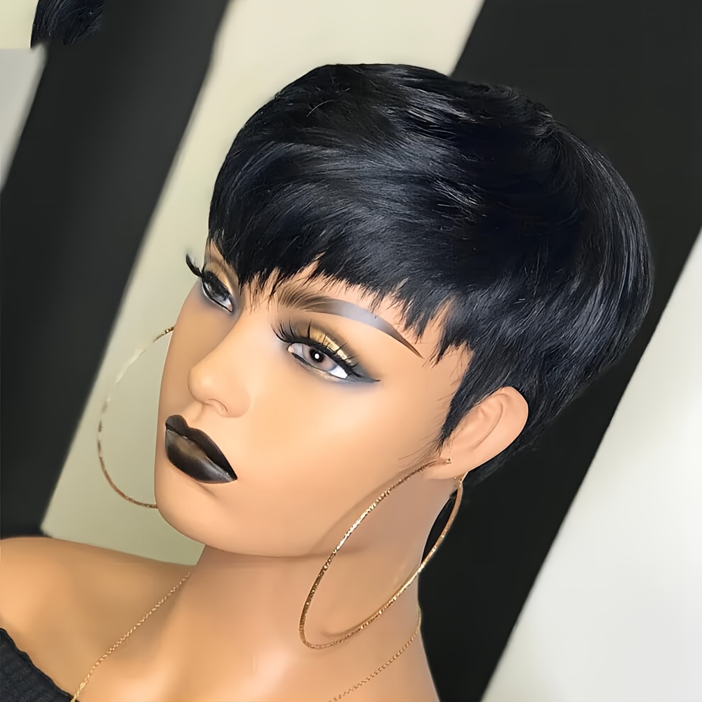 Short Pixie Cut Wig Human Hair Cheap - Короткий парик Пикси Человеческие волосы Многослойная