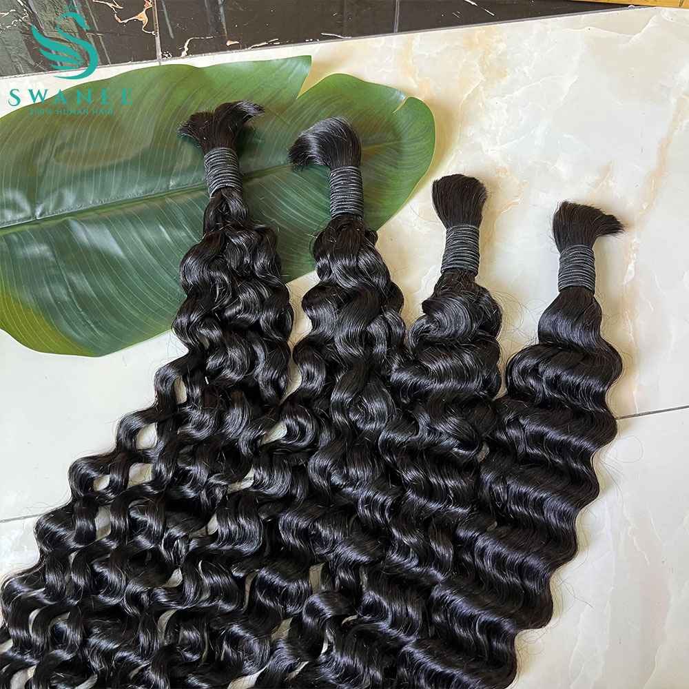 Water Wave Bulk Human Hair For Braiding - Натуральные волосы Water Wave 100% для