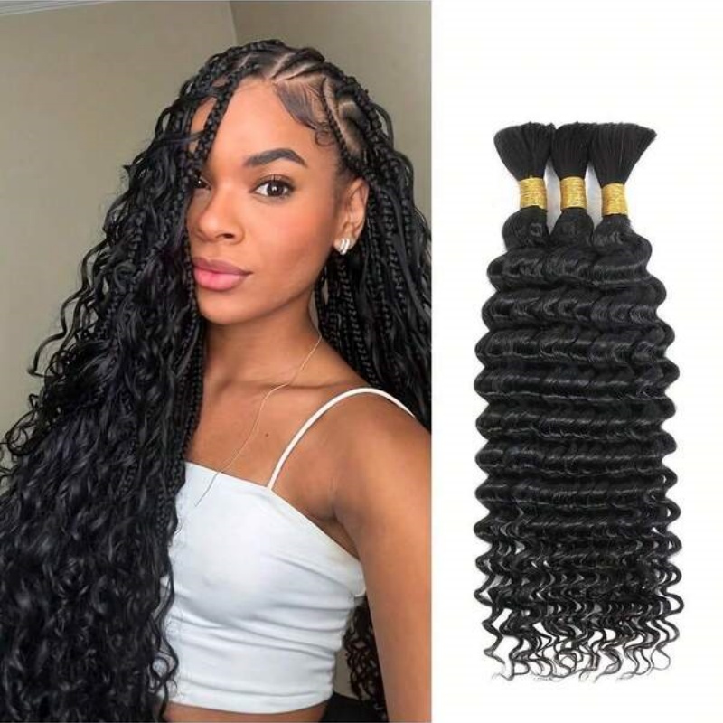 Water Wave Bulk Human Hair For Braiding - 2 пучка человеческих волос с волной