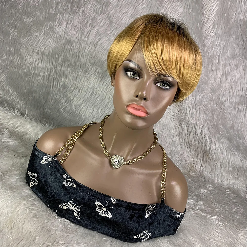 Short Pixie Cut Wig Human Hair Cheap - 8-дюймовый короткий парик из волос Remy,