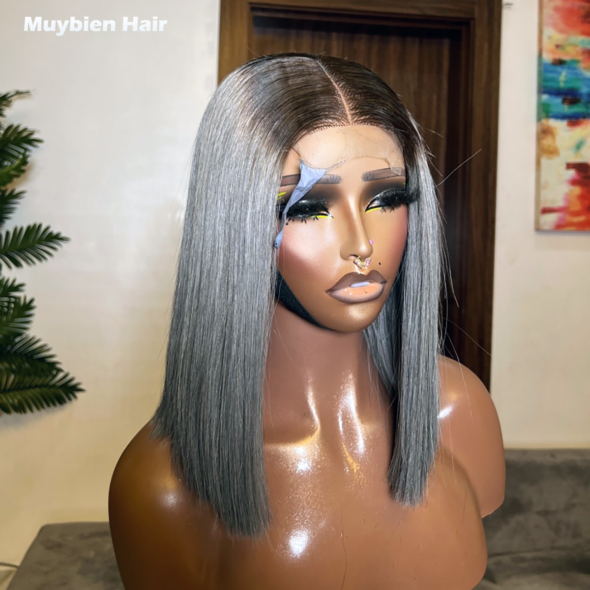 Glueless Wear And Go Human Hair Wig - Супердлинный прямой парик-боб из натуральных волос