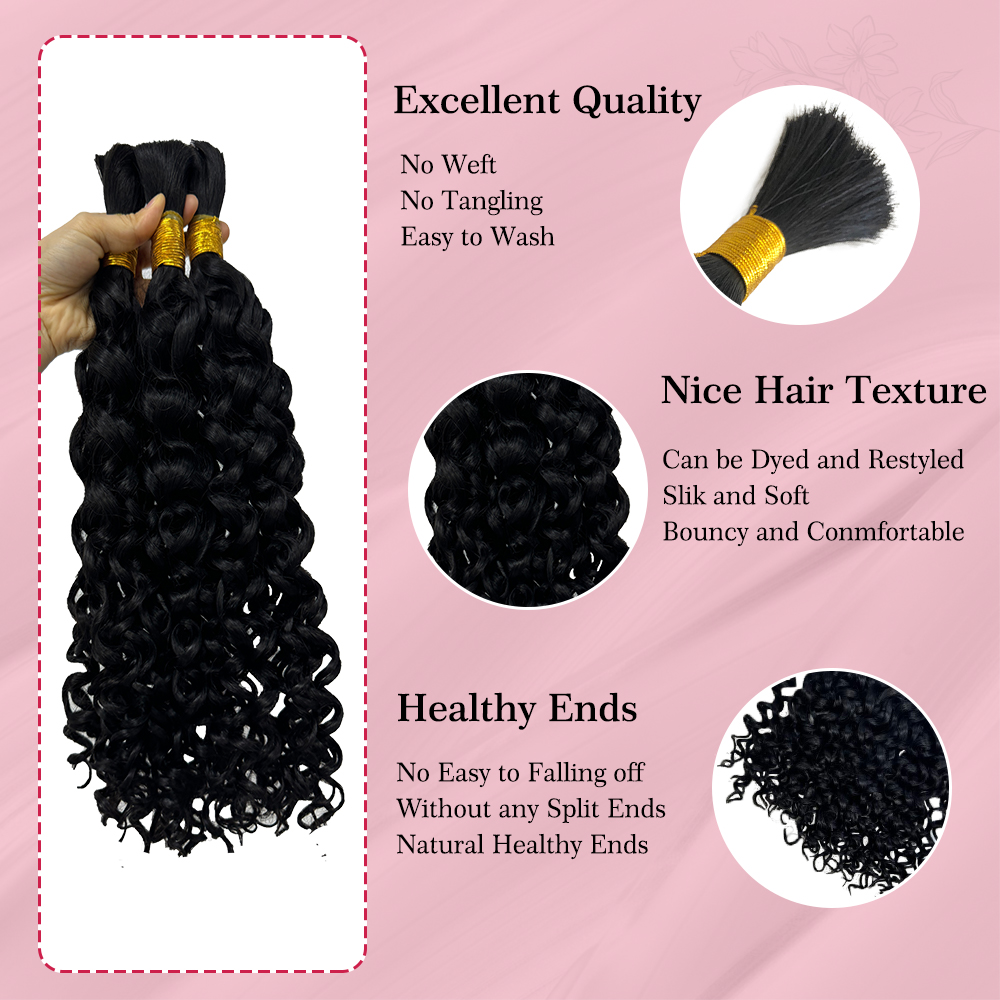 Натуральные волосы Ali Queen H – обзор и цена Water Wave Bulk Human Hair For Braiding