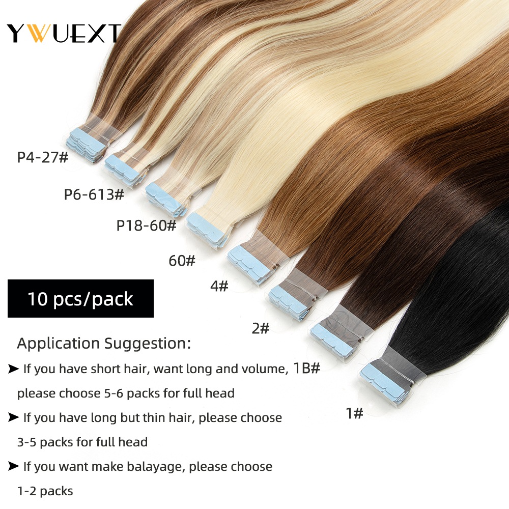 10 шт./упаковка, невидимые пря – обзор и цена Invisible Tape In Extensions Real Hair
