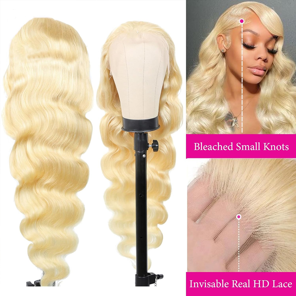 Парики из натуральных волос с  – обзор и цена 613 Blonde Body Wave Lace Front Wig