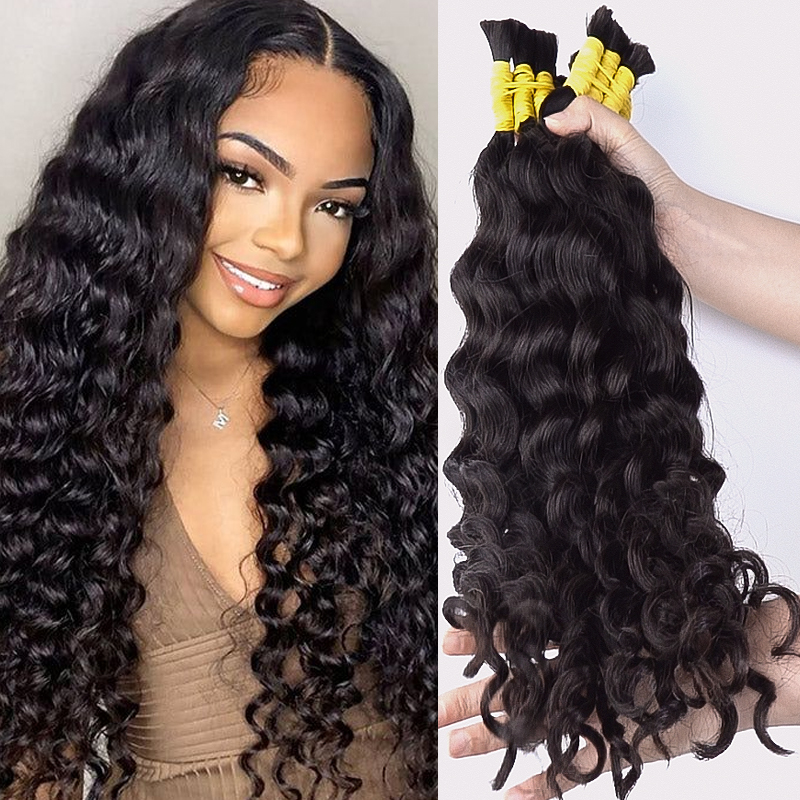 Суперкачественные французские  – обзор и цена Water Wave Bulk Human Hair For Braiding