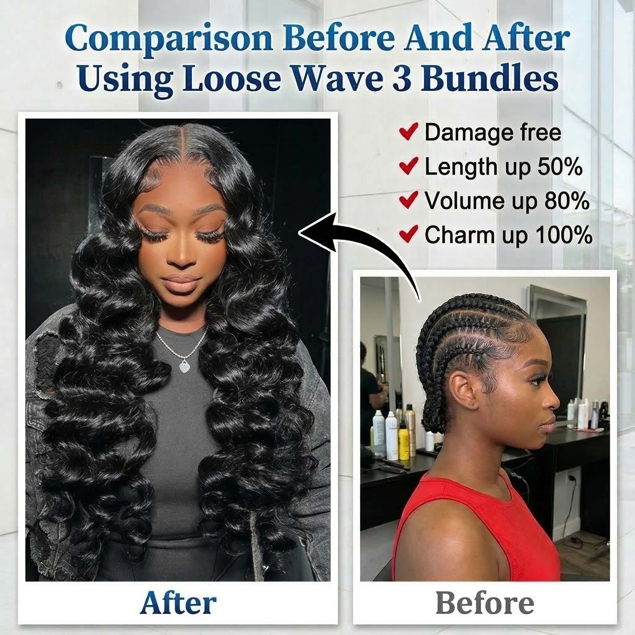 Наборы волос Loose Wave 30-40  – обзор и цена Deep Wave 3 Bundles With Closure