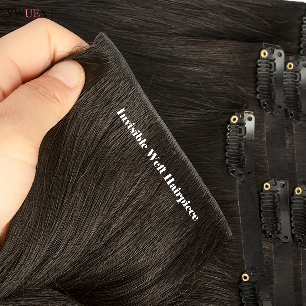 Невидимые заколки для наращива – обзор и цена Seamless Clip In Hair Extensions Human Hair