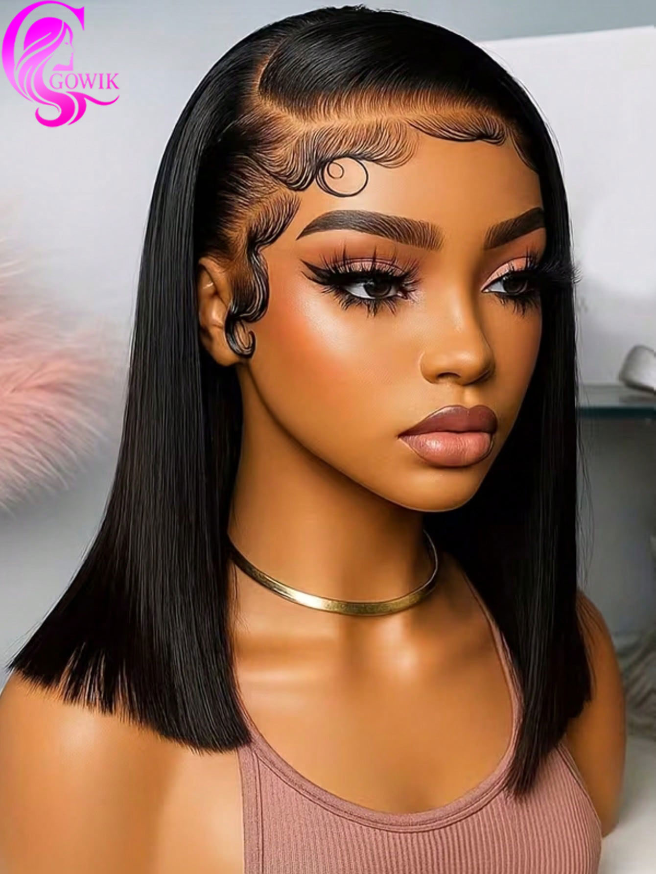 Парик Gowik с плотностью 250%, – обзор и цена Pre Parted 13X4 Lace Front Bob Wig
