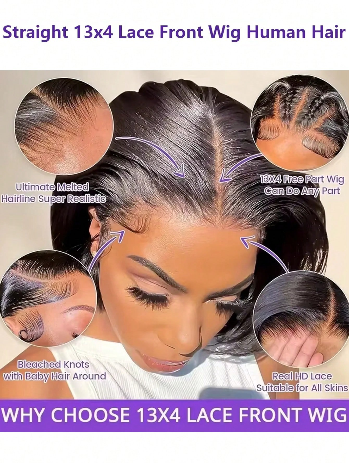 Парик Gowik с плотностью 250%, – обзор и цена Pre Parted 13X4 Lace Front Bob Wig