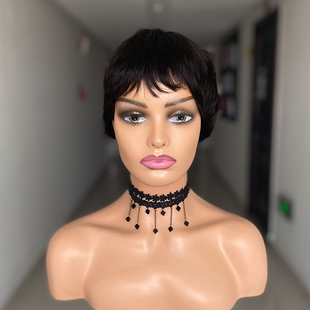 Короткие прямые парики из нату – обзор и цена Short Pixie Cut Wig Human Hair Cheap