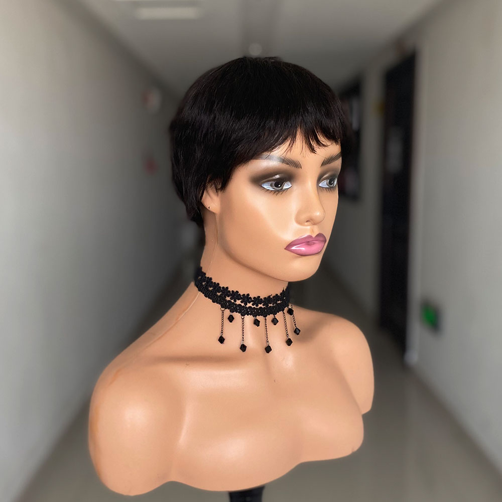 Короткие прямые парики из нату – обзор и цена Short Pixie Cut Wig Human Hair Cheap