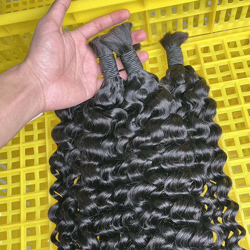 100% натуральные человеческие  – обзор и цена Water Wave Bulk Human Hair For Braiding