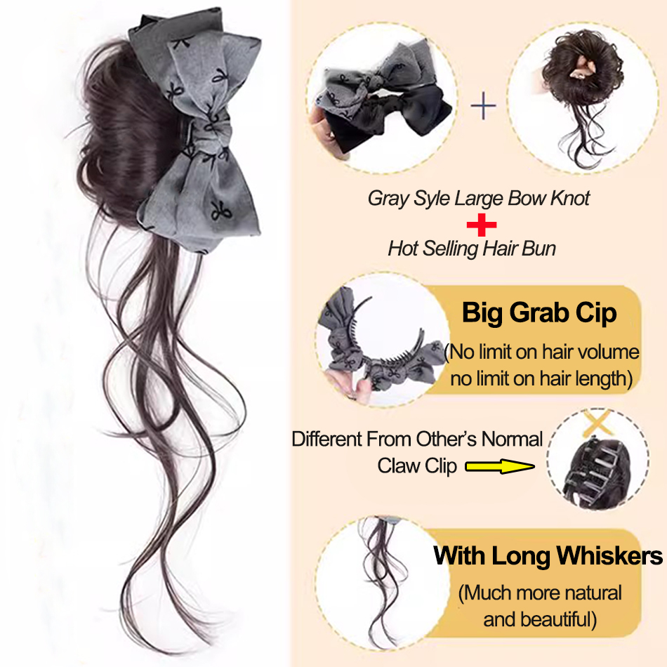 Синтетические волосы, пучок, н – обзор и цена Claw Clip Messy Bun Hair Piece