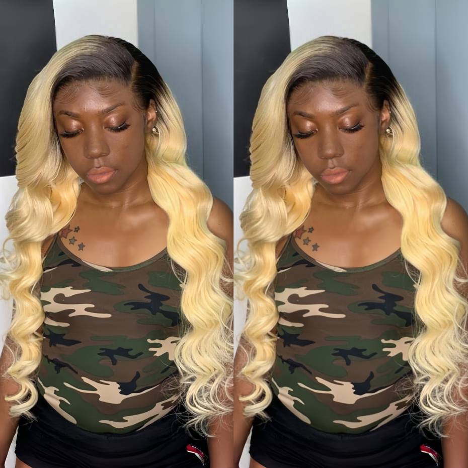 Парики из натуральных волос 1B – обзор и цена 613 Blonde Body Wave Lace Front Wig