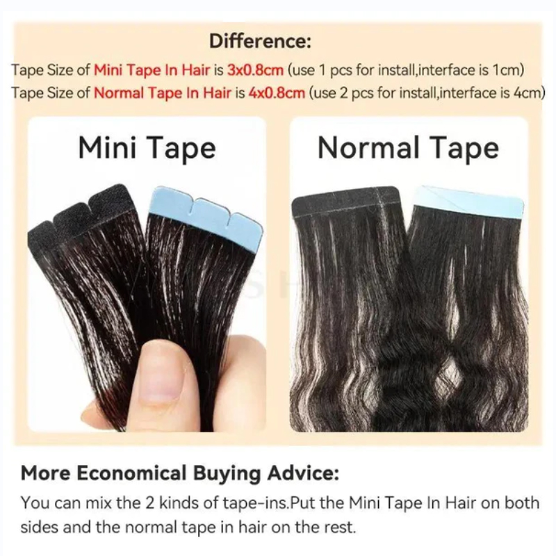 Мини-лента для наращивания вол – обзор и цена Invisible Tape In Extensions Real Hair