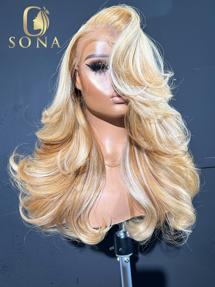 613 #   27 #   Парик из натура – обзор и цена 613 Blonde Body Wave Lace Front Wig