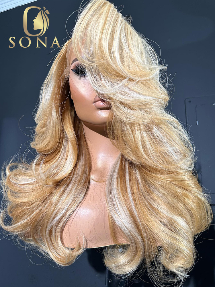 613 #   27 #   Парик из натура – обзор и цена 613 Blonde Body Wave Lace Front Wig