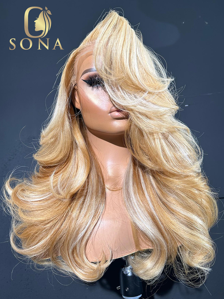 613 #   27 #   Парик из натура – обзор и цена 613 Blonde Body Wave Lace Front Wig