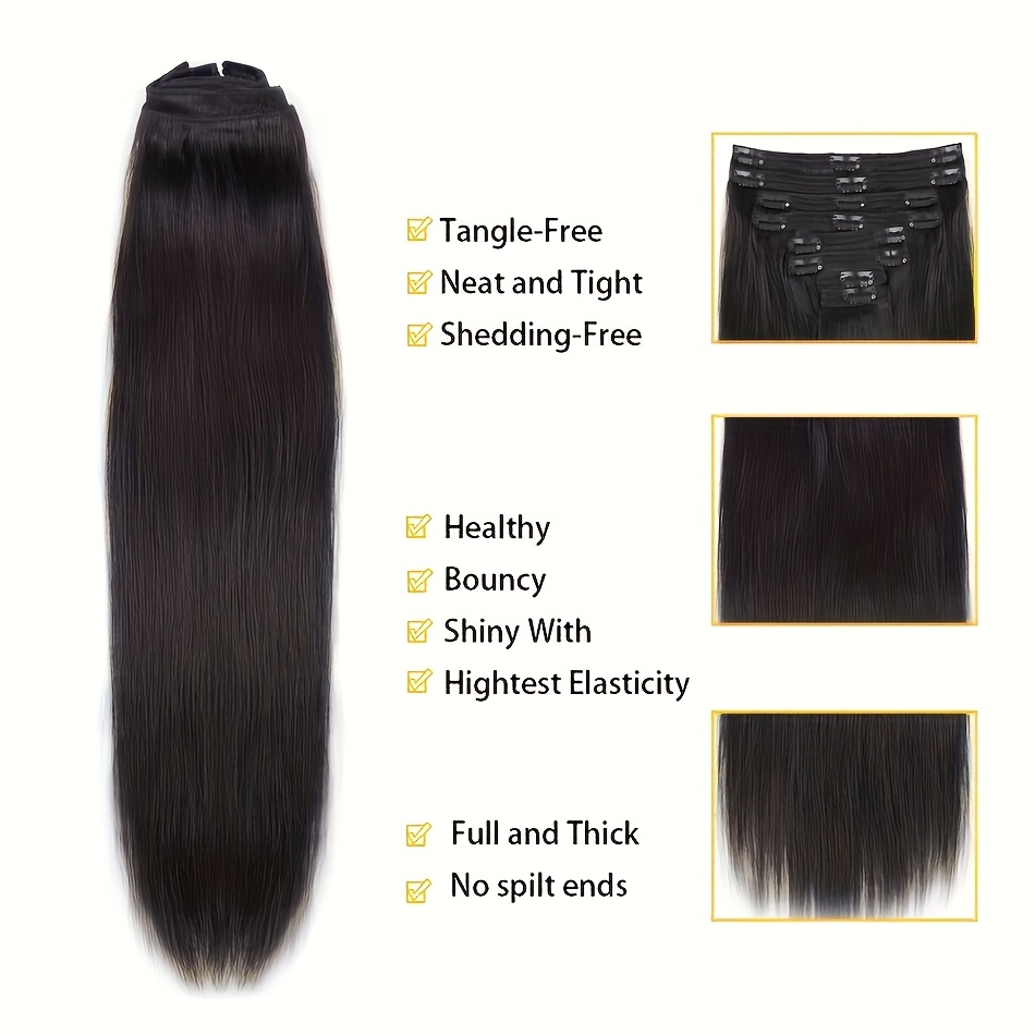 Накладные пряди из натуральных – обзор и цена Seamless Clip In Hair Extensions Human Hair