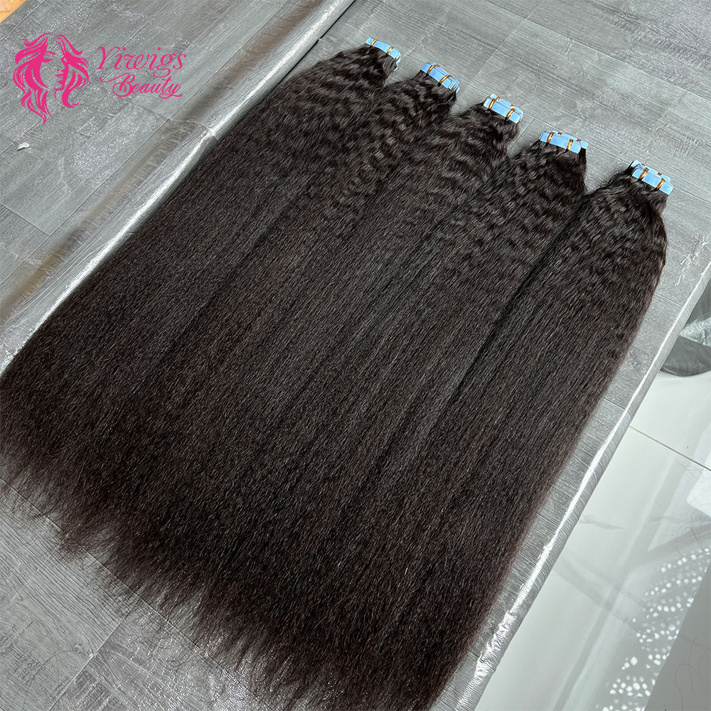 Прямые накладные волосы на лен – обзор и цена Invisible Tape In Extensions Real Hair