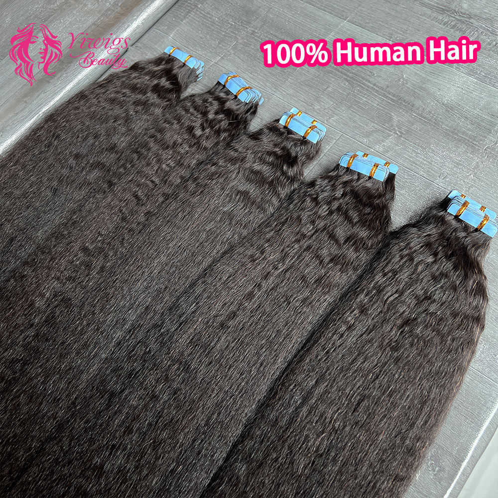 Прямые накладные волосы на лен – обзор и цена Invisible Tape In Extensions Real Hair