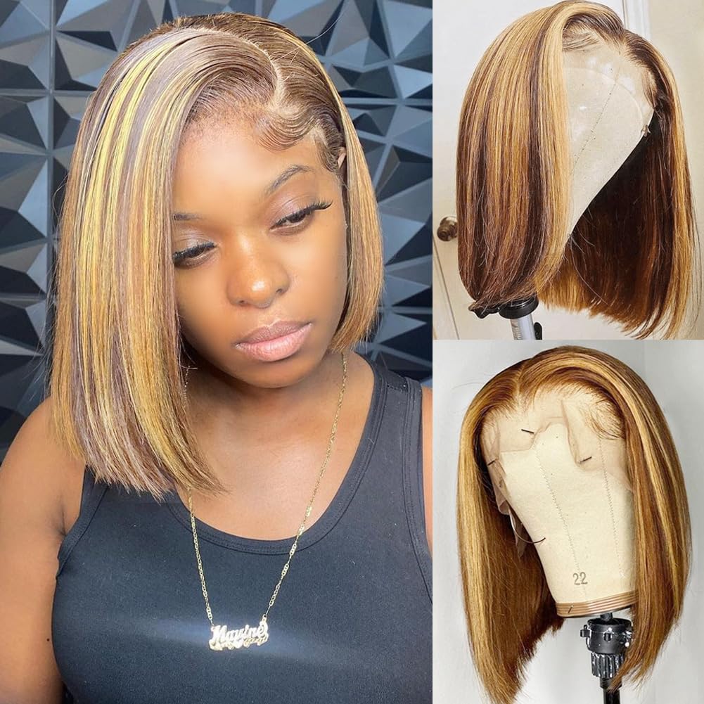 Парик-боб из натуральных волос – обзор и цена Pre Parted 13X4 Lace Front Bob Wig