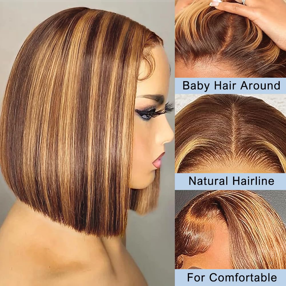 Парик-боб из натуральных волос – обзор и цена Pre Parted 13X4 Lace Front Bob Wig