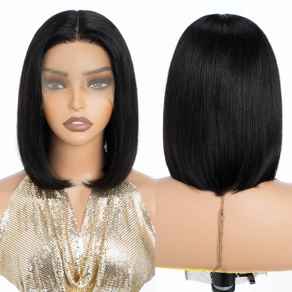 Прямые короткие парики Боб Чел – обзор и цена Glueless Wear And Go Human Hair Wig