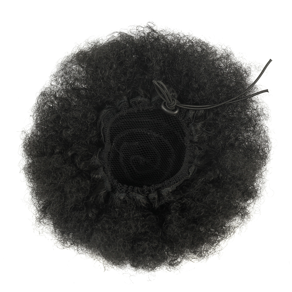 Афро-пушистый хвост на шнурке, – обзор и цена Drawstring Afro Curly Puff Ponytail