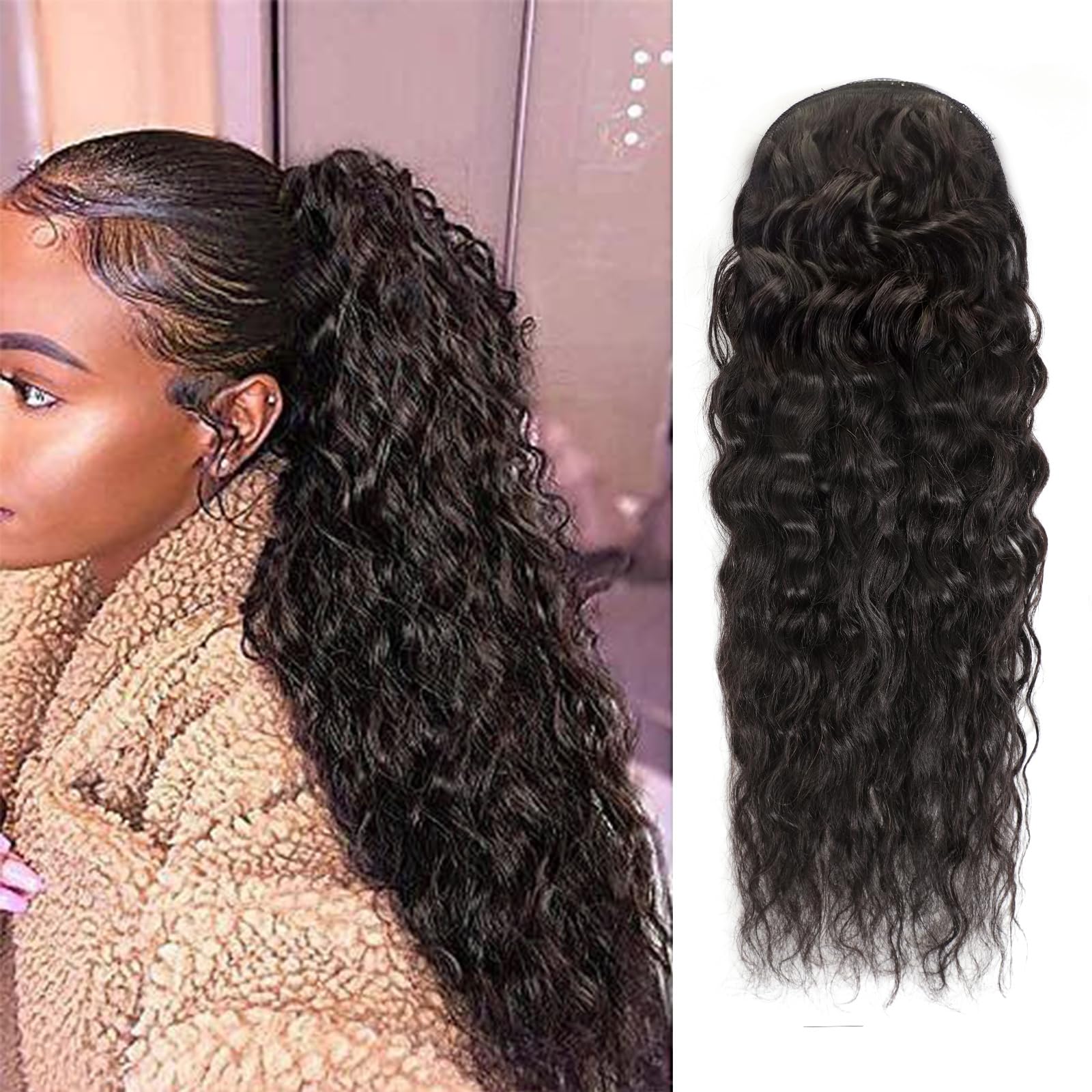 Накладной хвост-шиньон из нату – обзор и цена Seamless Clip In Hair Extensions Human Hair