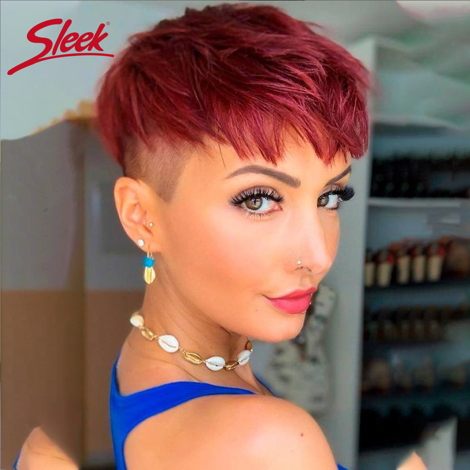 Гладкие короткие парики из чел – обзор и цена Short Pixie Cut Wig Human Hair Cheap