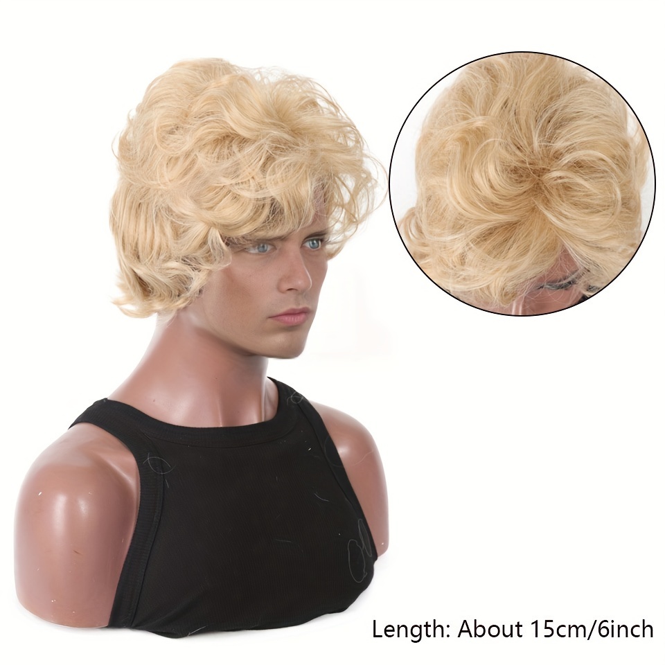 Мужской блондинистый парик, ко – обзор и цена Synthetic Wigs
