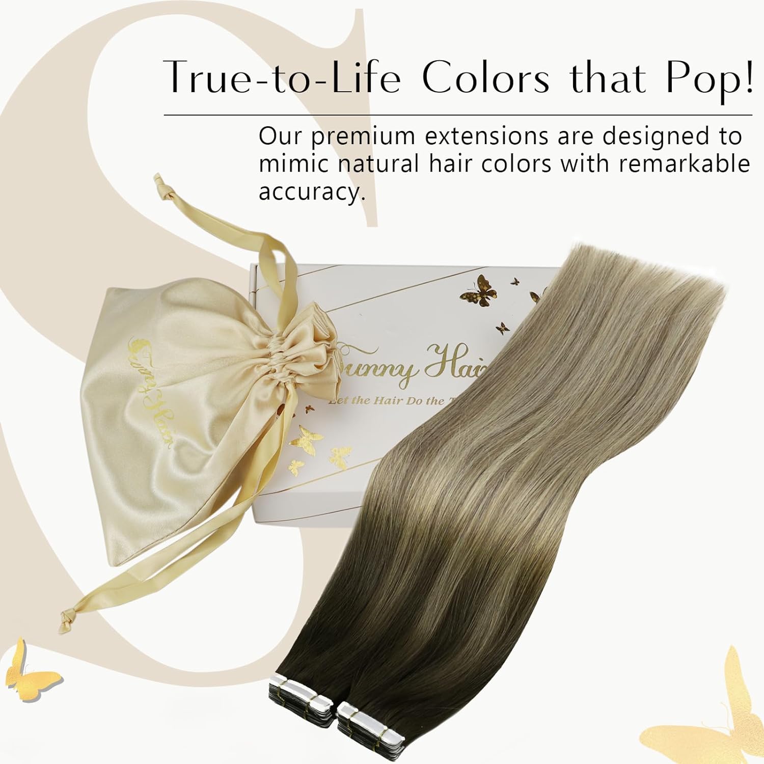 Наращивание волос VeSunny: нат – обзор и цена Invisible Tape In Extensions Real Hair