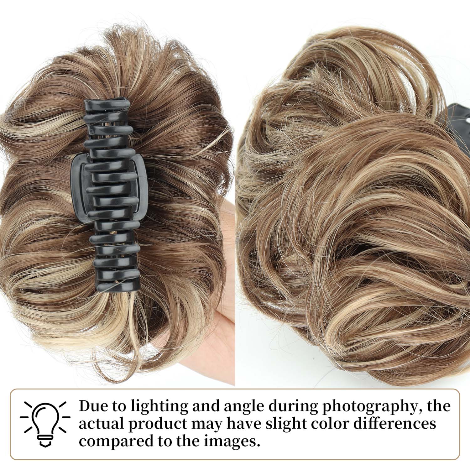 Синтетический накладной пучок  – обзор и цена Claw Clip Messy Bun Hair Piece