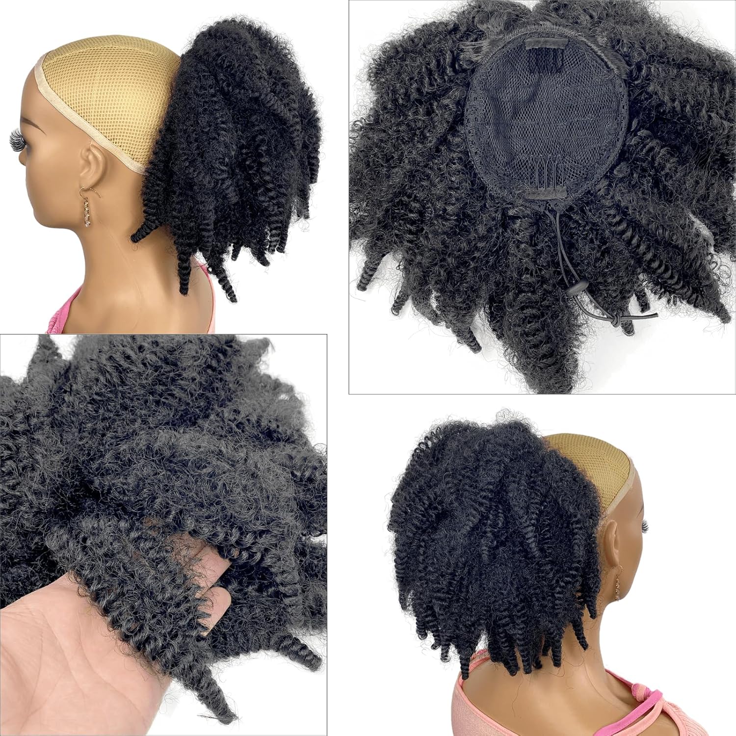 12-дюймовый короткий хвост-шин – обзор и цена Drawstring Afro Curly Puff Ponytail