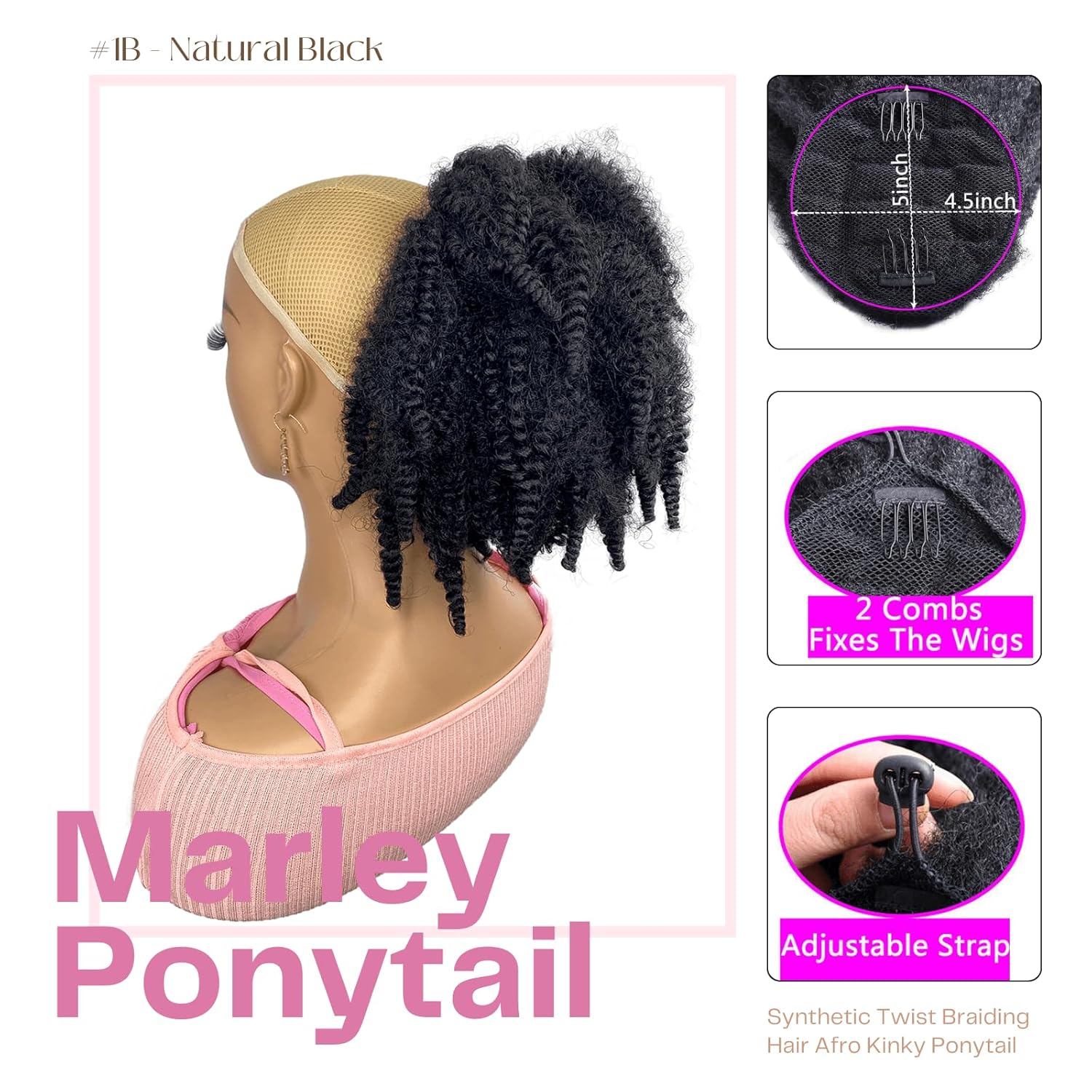 12-дюймовый короткий хвост-шин – обзор и цена Drawstring Afro Curly Puff Ponytail