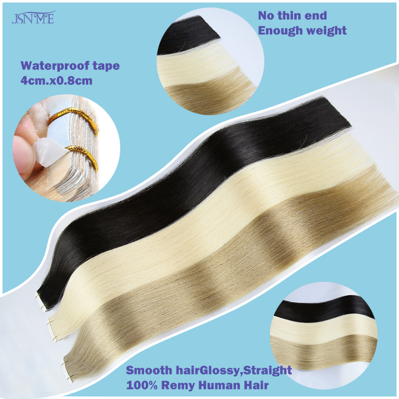 Накладные волосы JSNME на лент – обзор и цена Invisible Tape In Extensions Real Hair