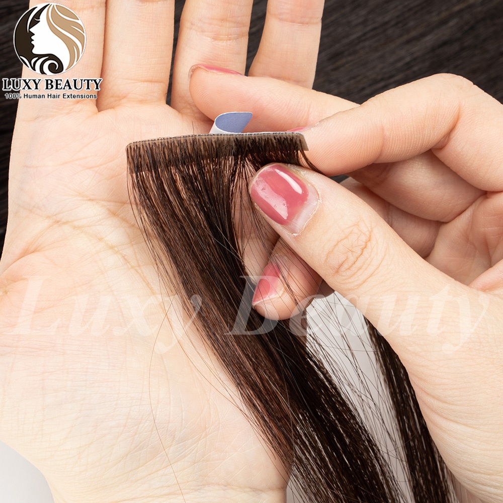 Коричневые невидимые ленточные – обзор и цена Invisible Tape In Extensions Real Hair