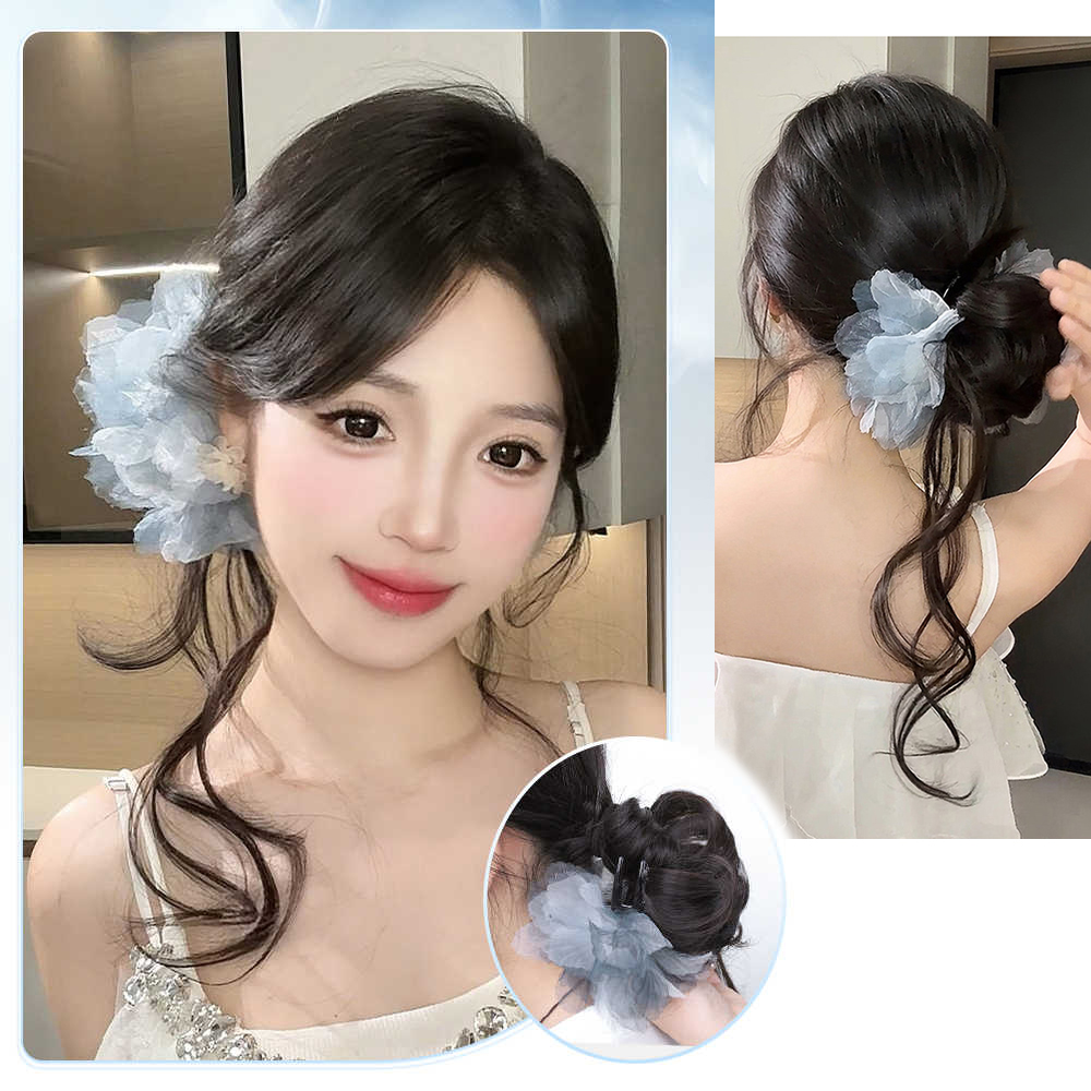 Синтетический короткий волнист – обзор и цена Claw Clip Messy Bun Hair Piece