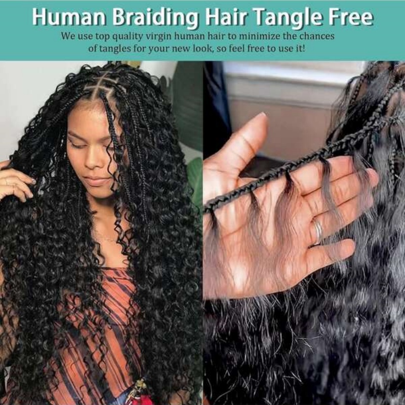 2 пучка человеческих волос с в – обзор и цена Water Wave Bulk Human Hair For Braiding