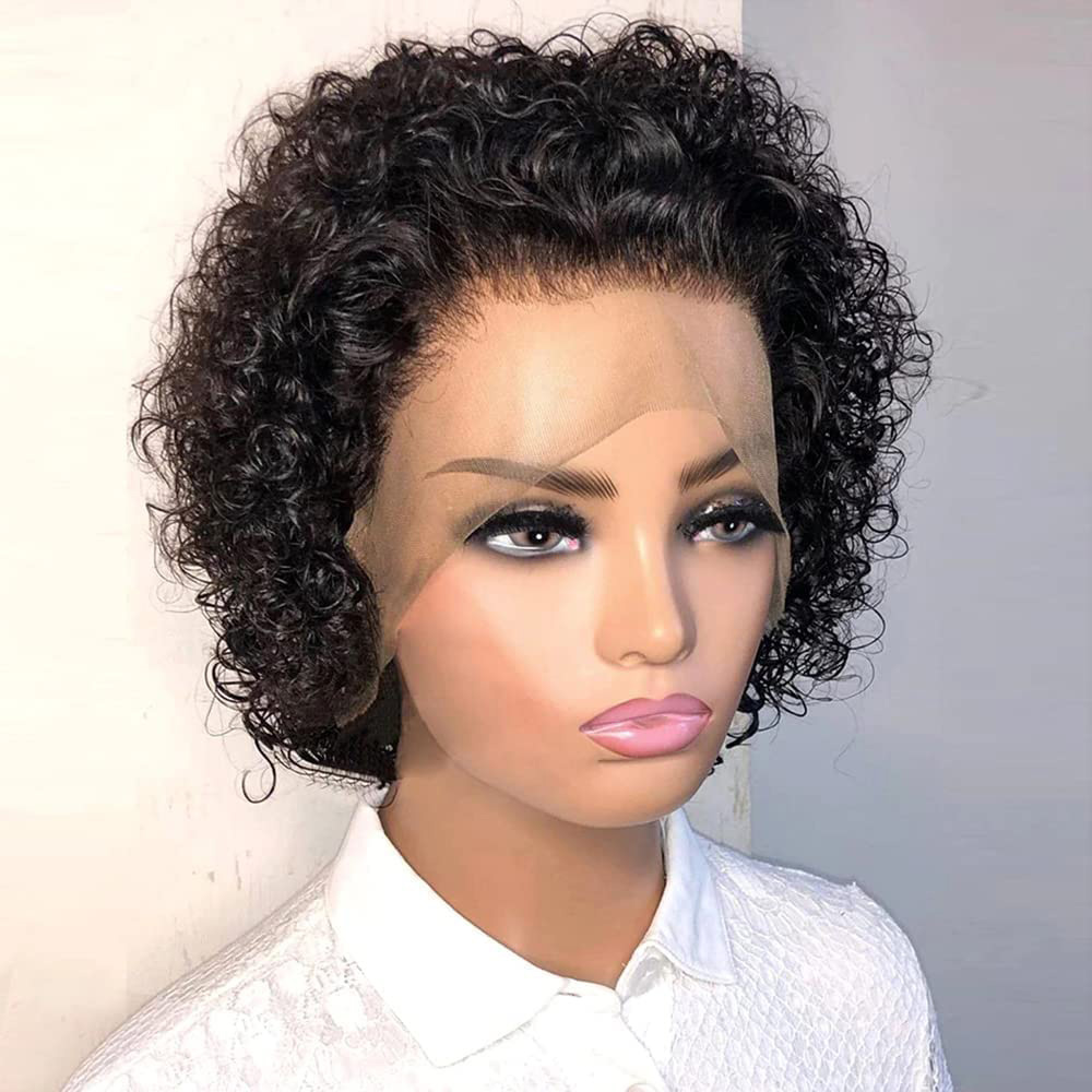 Парик пикси-каре 13x4, кудрявы – обзор и цена Short Pixie Cut Wig Human Hair Cheap